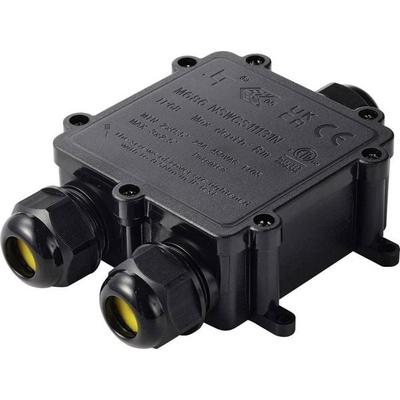TRU COMPONENTS Abzeigdose IP68 wasserdicht, 3 Eingänge, 0,5 - 4,0 mm² TC-14745288 Schwarz TRU COMPONENTS Inhalt: 1 St.