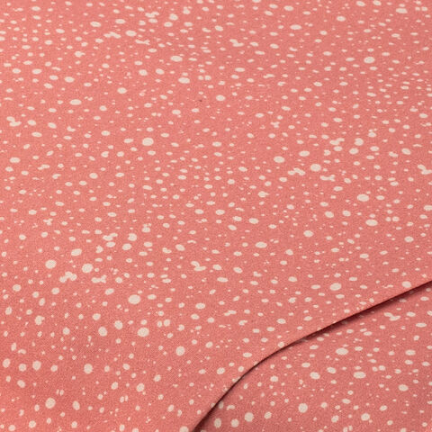 Baumwollstoff-Digitaldruck Mini-Dots "Dana", rosa/weiß