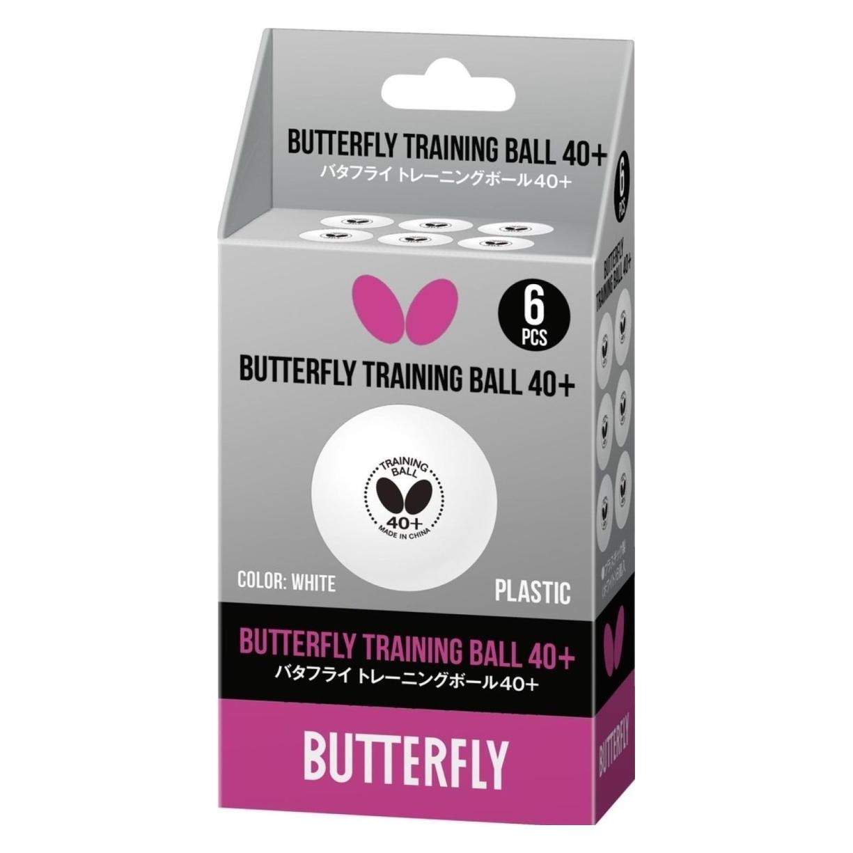 Butterfly Tischtennisbälle TRAINING Weiss - 6 Stk. (6 Stk.) (BF-P-6)
