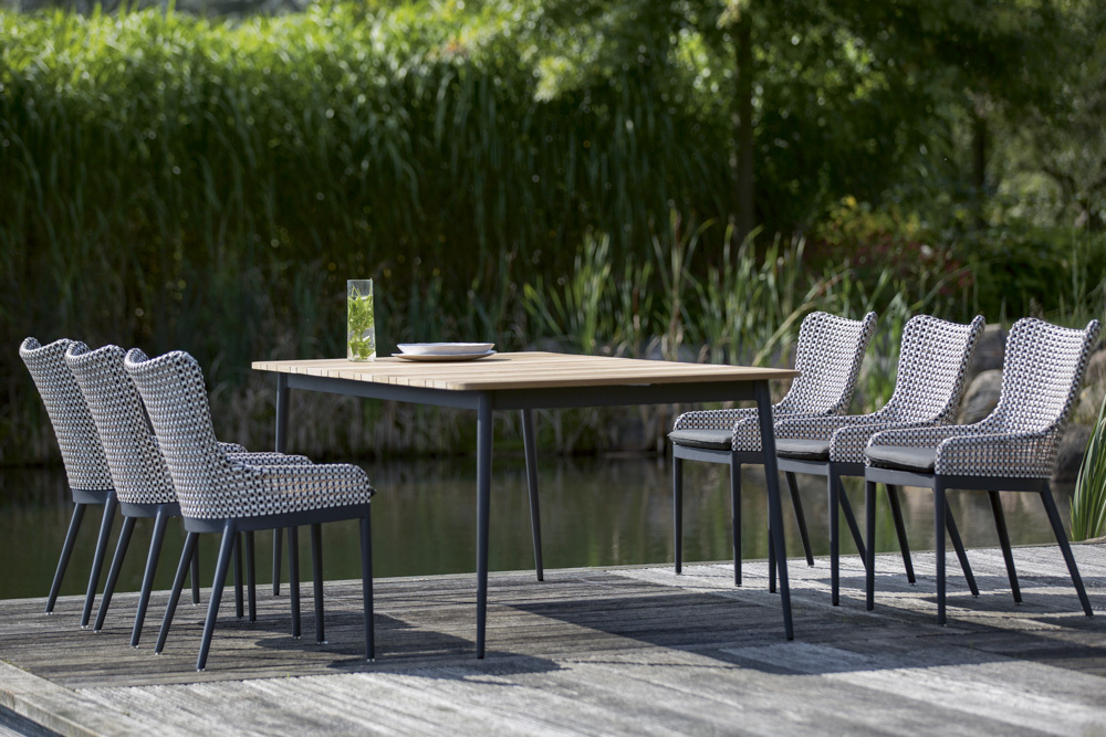 Niehoff Luna Gartentisch Aluminium/Teak
