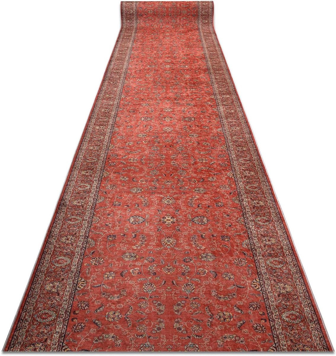 Antislip Loper Vloerkleed Runner voor Hal en Keuken - Rood - 60 x 180 cm