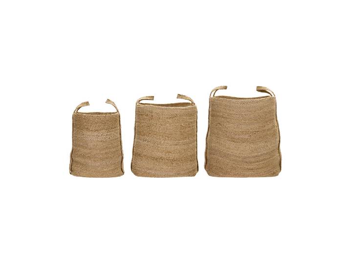 Paniers de rangement lot de 3 jute naturelle Stella