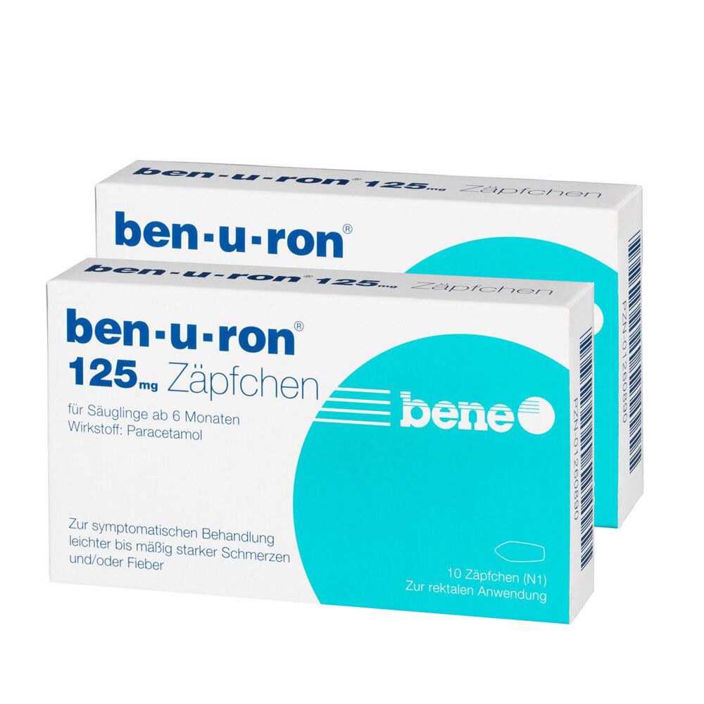 2x Ben-U-Ron 125 mg Suppositorien 2x10 St Säuglings-Suppositorien