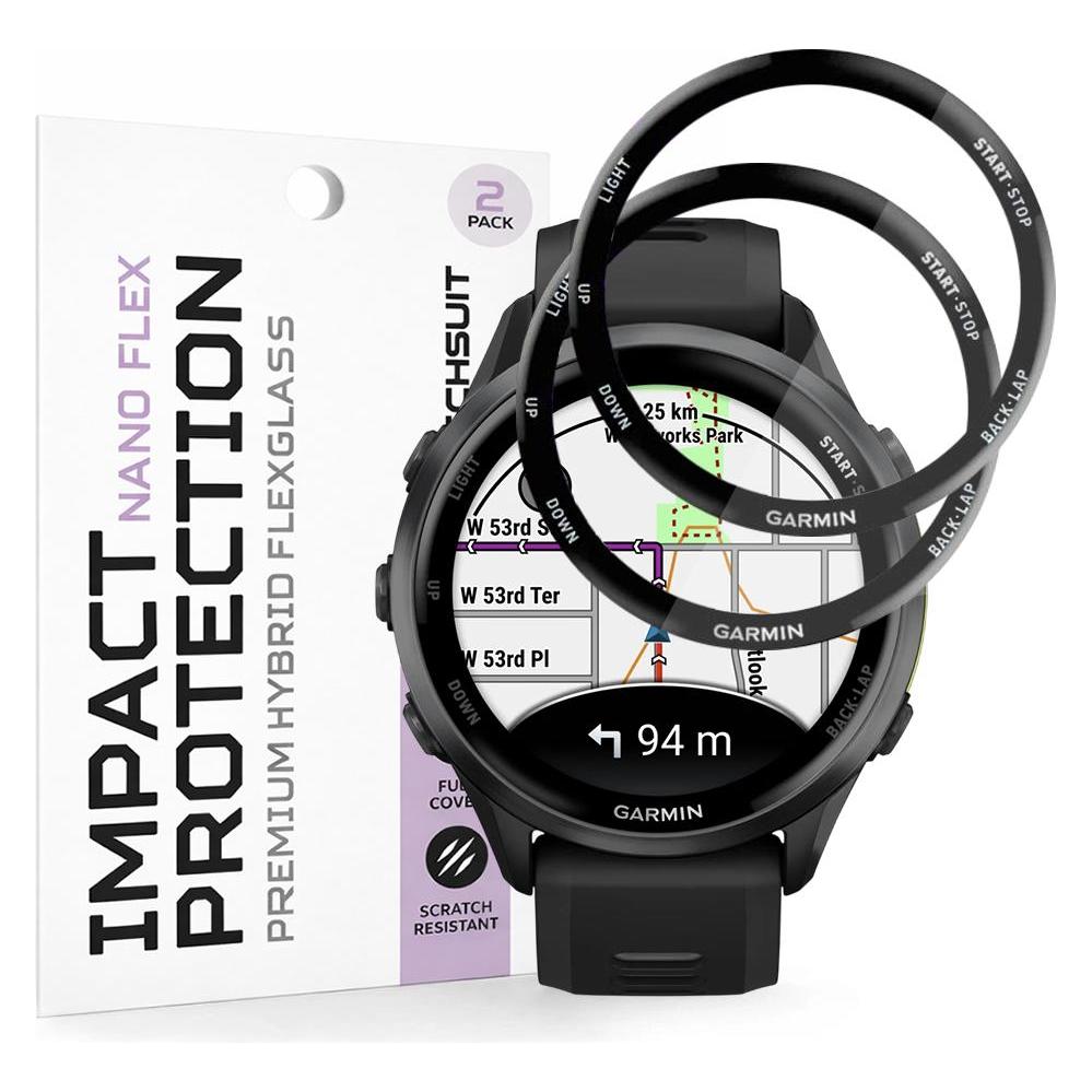 Techsuit - Nano Flex (2 pack) - Garmin Forerunner 970 / Forerunner 570 47mm - Black (66920214)