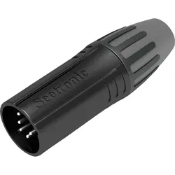 Seetronic XLR 5P Connector - male Silberkontakte - schwarzes Gehäuse