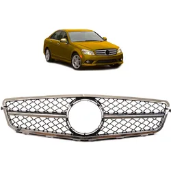 Kühlergrill Chrom Schwarz passend für Mercedes-Benz C-Klasse W204 2007-2015