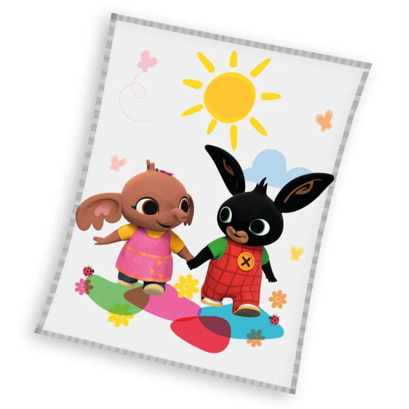 Bing fleece deken Bing en Sula voor kinderen - 130 x 170 cm - polyester