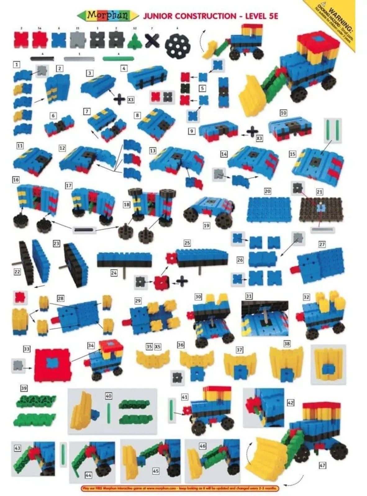 Morphun Creatieve Constructies constructieblokken met 300 onderdelen voor kinderen vanaf 4 jaar