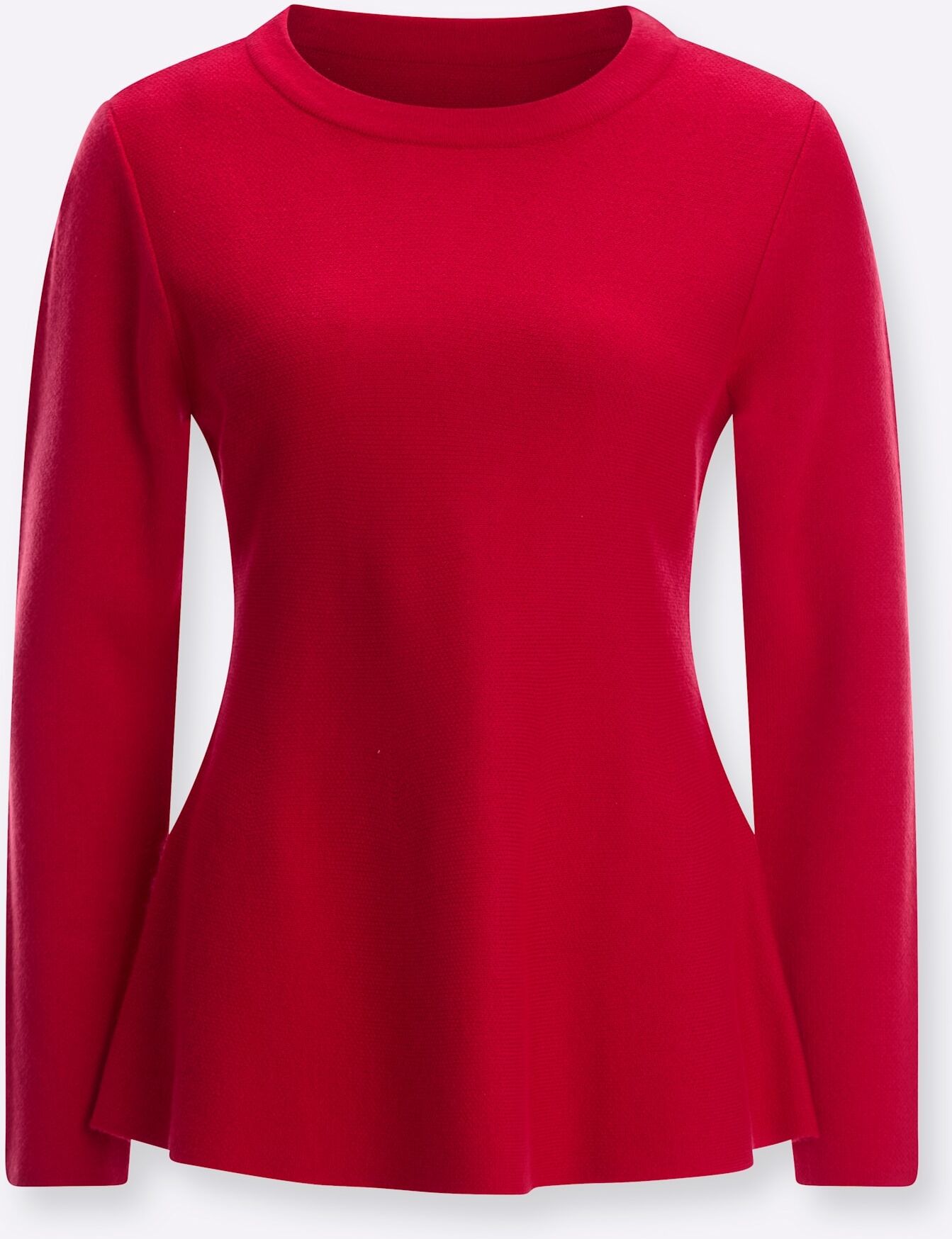 Strickpullover CLASSIC BASICS "Langarm-Pullover", Damen, Gr. 48, rot, 100% Polyacryl, unifarben, Pullover Strickpullover rot 48