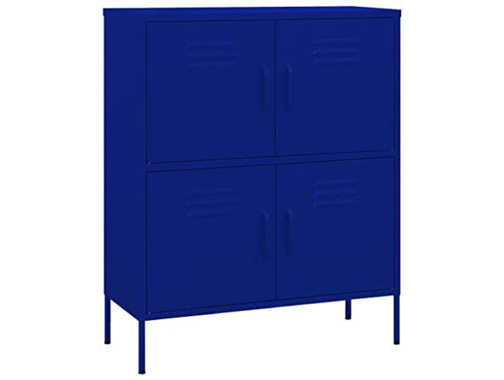 vidaXL Lagerschrank Marineblau 80x35x101,5 cm Stahl