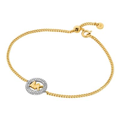 Armband MICHAEL KORS "Schmuck Geschenk Metall Armkette PREMIUM", gold (gelbgoldfarben, kristallweiß), Armbänder, Damen, 21,5cm,mit Zirkonia, Metall, Armband, wahlweise mit oder ohne Zirkonia