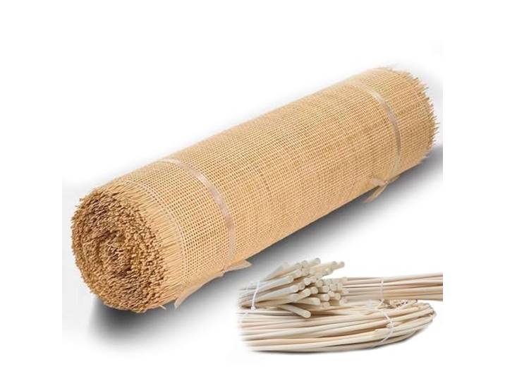 RHUIRKF Natürliches Rattan Rolle für Möbel, 70cm Breites Wiener Geflecht, Rattan Gurtband Rolle, Natur Vorgewebtes Offenes Netz Rolle für Heimdekoration Stuhl Schrank(70x500cm)