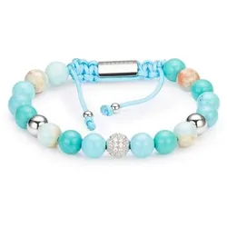 STEFFEN SCHRAUT Makramee-Armband Edelsteine Zugverschluss Edelstahl