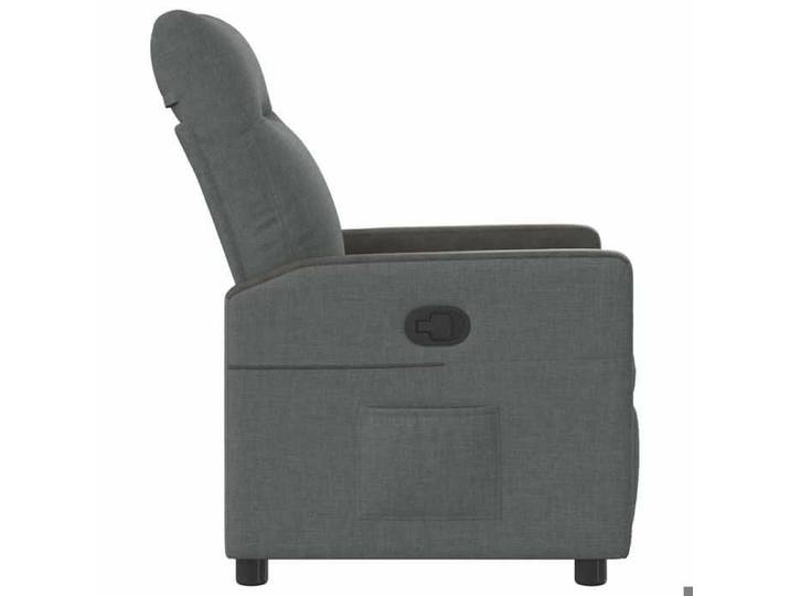 Confortable Fauteuil inclinable Chaise-sofa pour relax en tissu gris foncé__27537