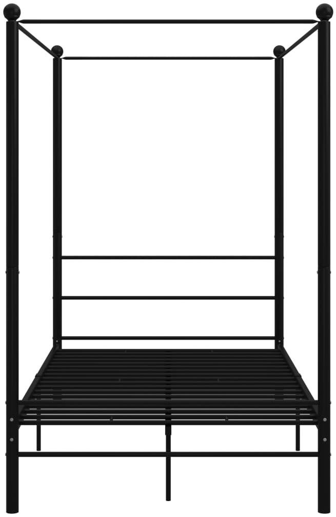 Ebern Designs Azeezah Metal Bed Black 140 x 200 cm