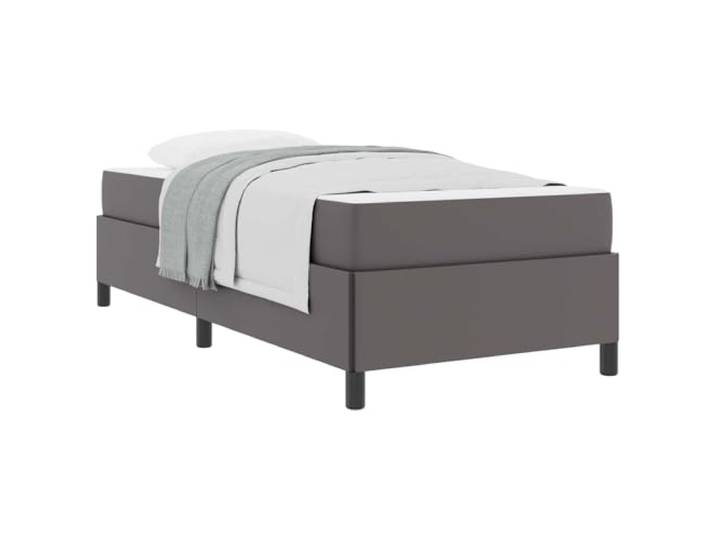 vidaXL Bettrahmen mit Matratze Grau 80 x 200 cm Stoff