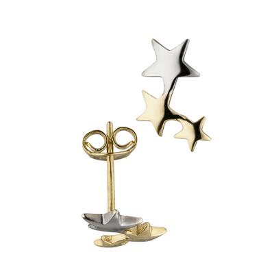 Paar Ohrstecker JOBO "Stern-Ohrringe", gold (gelbgold 333), Ohrringe, Damen, Gelbgold 333, 333 Gold bicolor
