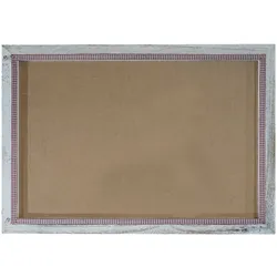Mendler Bilderrahmen T250, Fotorahmen Holzrahmen Wand-Rahmen, 46x66cm Shabby-Look Landhaus ~ weiß