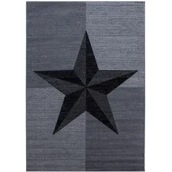 Teppich Schlafzimmer Sterne Elegant Waschbar Strapazierfähig Wohnzimmer Esszimmer Pflegeleicht Grau 200x290 cm – INN von Kadima Design