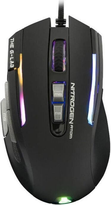 THE G-LAB RGB Gaming Muis - 4800 DPI - Programmeerbaar - Zwart