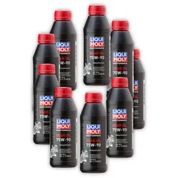9x Getriebeöl LIQUI MOLY 1516 Motorbike Gear Oil 75W-90 Getriebe 500 ml