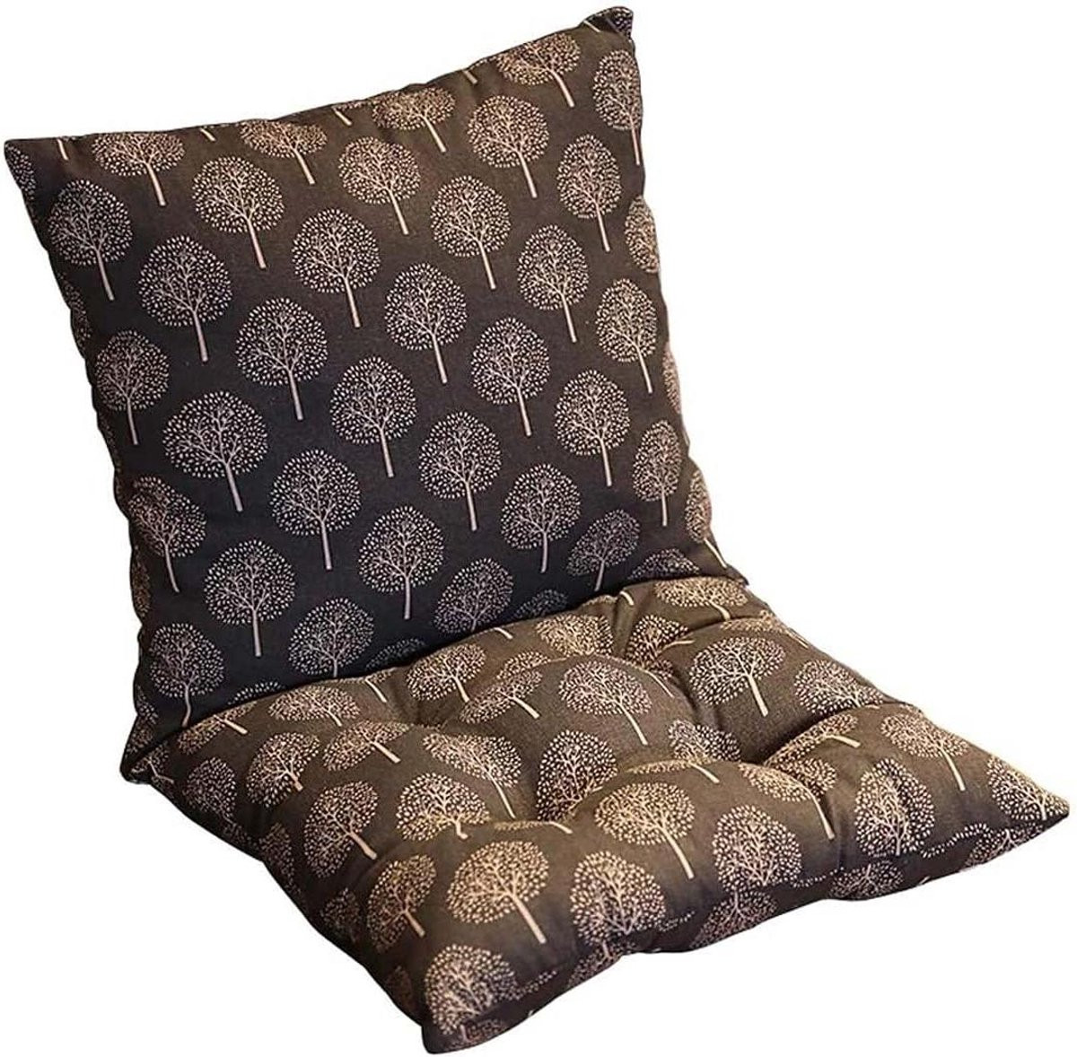 Comfortabel stoelkussen met rugleuning en antislip bevestiging, 40 x 40 cm