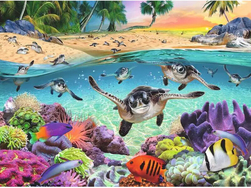 Puzzle Large 500 pcs Les bébés tortues de mer - Ravensburger