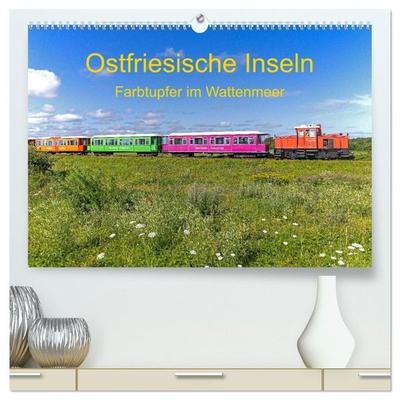 Ostfriesische Inseln - Farbtupfer im Wattenmeer (hochwertiger Premium Wandkalender 2027 DIN A2 quer), Kunstdruck in Hochglanz