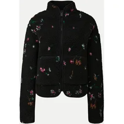 Teddyjacke mit Allover-Print Schwarz L