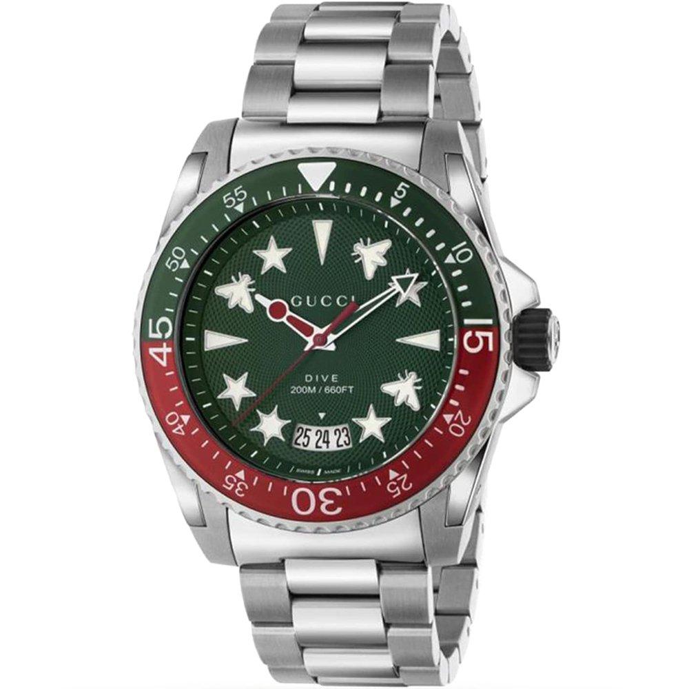 Gucci Dive Herrenuhr 45mm - YA136222 - Stilvoller und langlebiger Zeitmesser