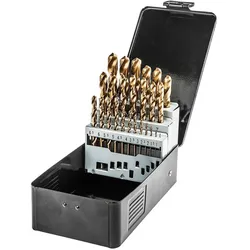 Topex, Bohrereinsatz, Wiertła do metalu HSS-TiN 1.0-13.0 mm zestaw 25 szt.