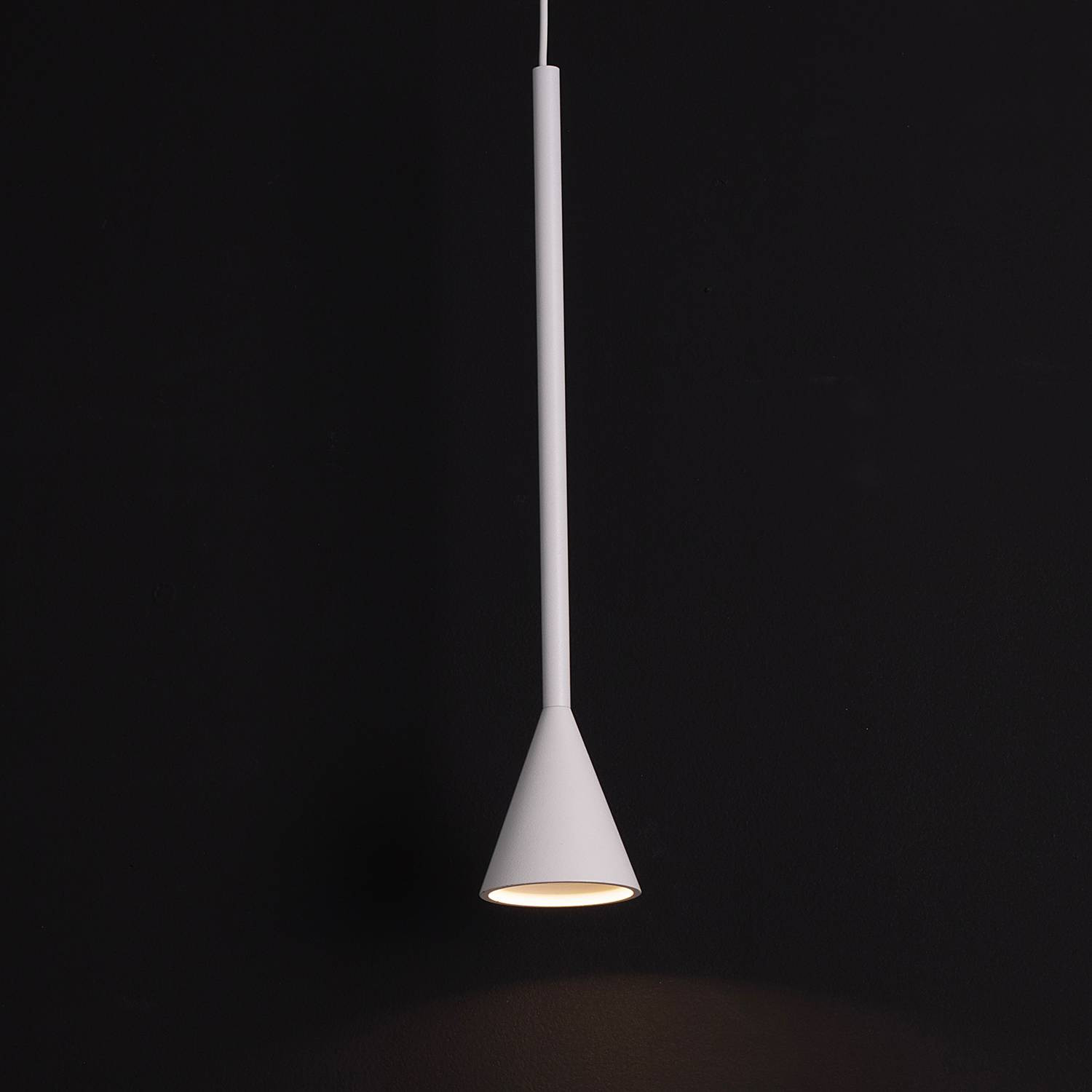 Lyora Hanglamp Net wit met LED-module en aluminium kap