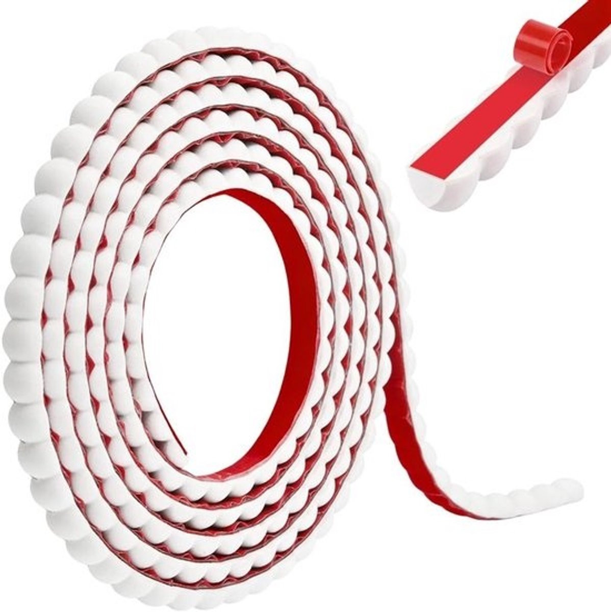 Decoratieve flexibele PVC mouldings voor muren en meubels - Wit - 15 mm x 3 m