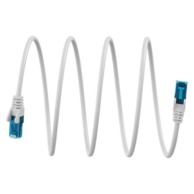 Goobay CAT 6A Patchkabel U/UTP, weiss (U/UTP, CAT6a, 10 m) (79230)