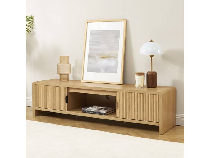 Meuble tv effet chêne 160cm
