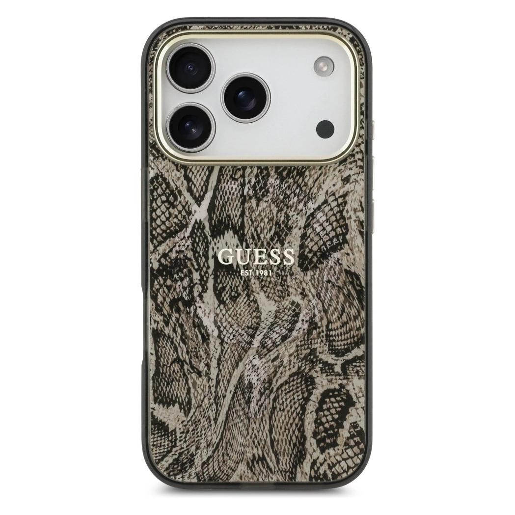 Guess - Python Pattern MagSafe (GUHMP17LHIMPYGW) - iPhone 17 Pro - Brown (Apple iPhone 17 Pro) (GUE004879)