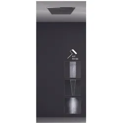 Gessi, Duscharmatur + Badewannenarmatur, Minimali, Dusch-Einbau-System 505x305 Strahlart Regen, Schwall, Nebel, 57811238