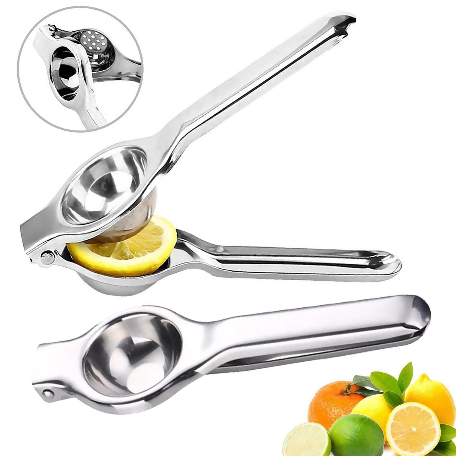Dripio Set van 2 handbediende citruspersen van roestvrij staal, 8 cm