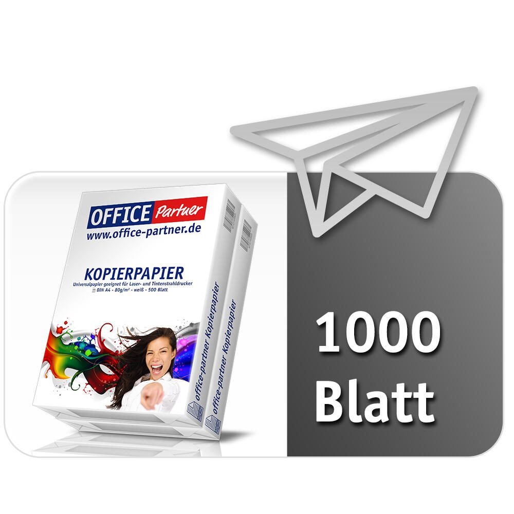 OFFICE-Partner OFFICE Partner Premium Kopierpapier, weiß - DIN A4 80g/m² - 1.000 Blatt OP99012-1000