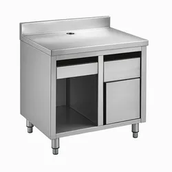 Ristoattrezzature Sockel der Kaffeemaschine aus Edelstahl 150x60x115h cm VS