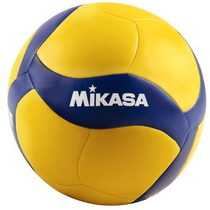 Mikasa Volleyball V360W-SL, mit FIVB Zertifizierung, Trainingsball, gelb/blau, 220 Gramm, Größe 5