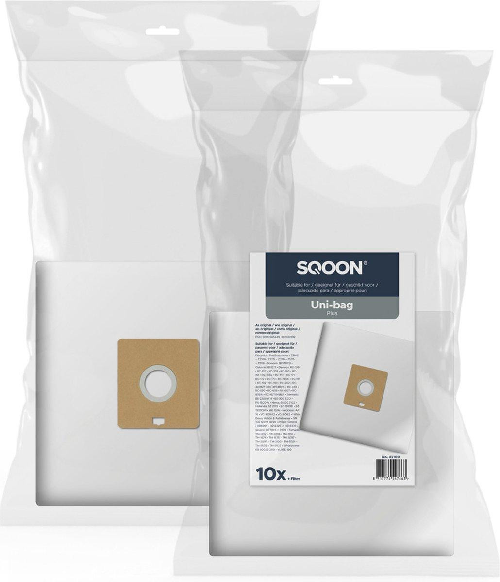 SQOON Stofzuigerzakken Geschikt voor Uni-Bag Plus - 10 Stuks