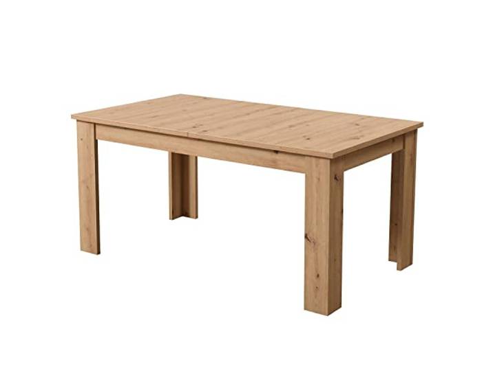 Homestyle4u 2186, Esstisch ausziehbar Holz Tisch Esszimmertisch Holztisch Küchentisch Eiche Natur Braun 160 x 90 cm