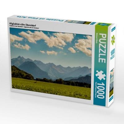 CALVENDO Puzzle Allgäublick nähe Oberstdorf | 1000 Teile Lege-Größe 64 × 48 cm Foto-Puzzle für glückliche Stunden