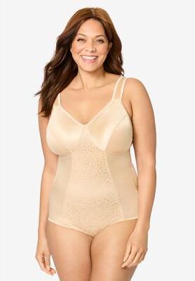Plus Size Women's Power Shaper Firm Control Bodysuit by Secret Solutions in Frappe (Size L)