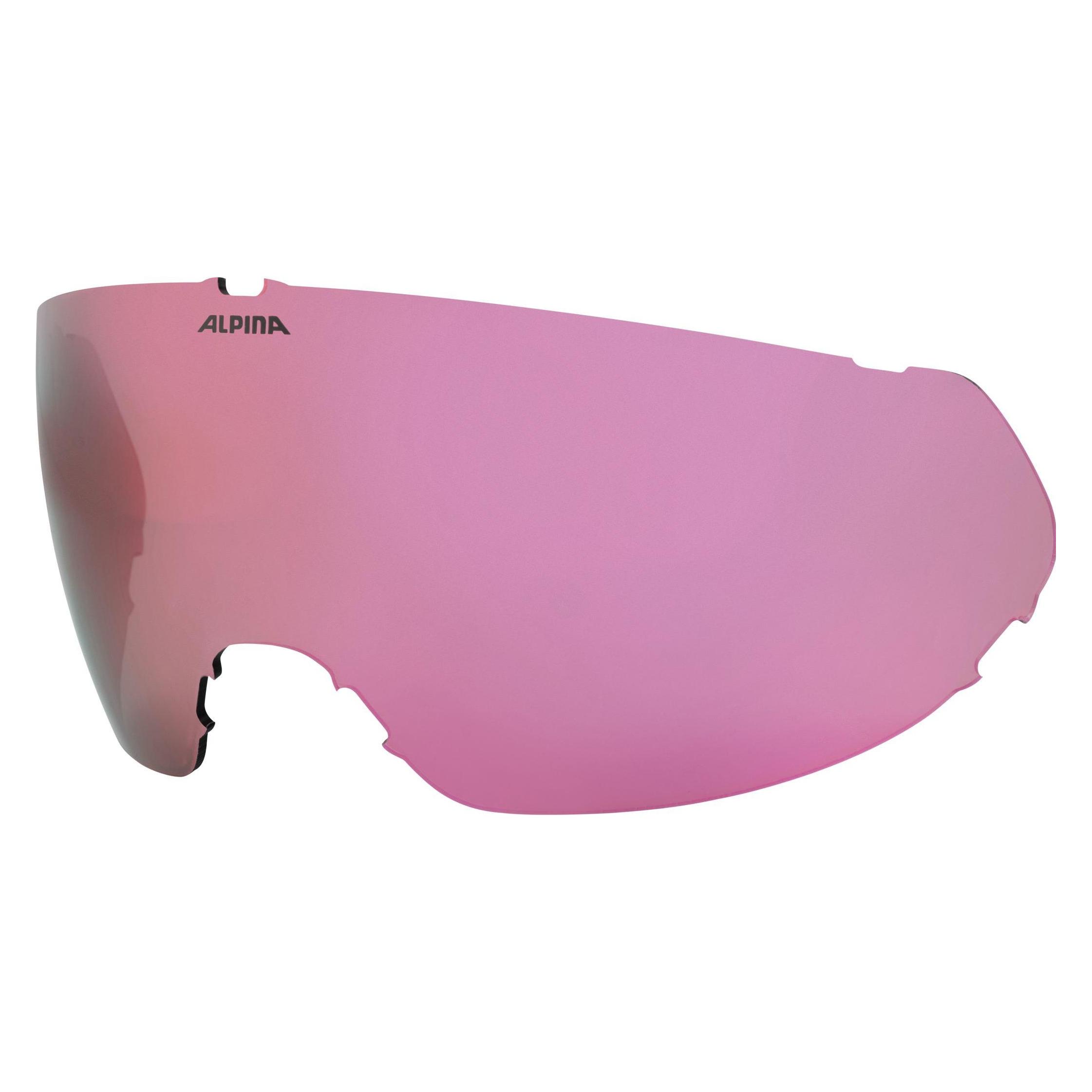 Alpina Ersatzvisier für Alto und Oro QV Visier-Skihelm (914 water pink, für 55-59 cm) (Skibrille Ersatzglas) (40074034)
