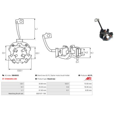 AS-PL Halter, Kohlebürsten SBH0032
