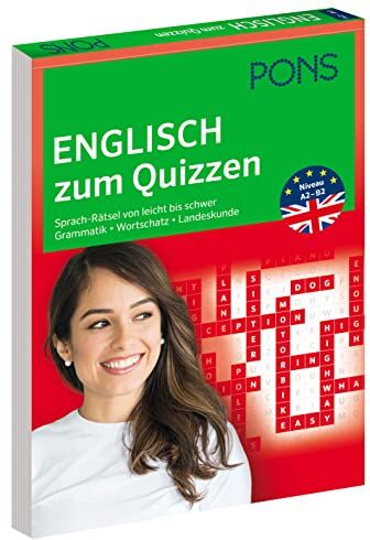 PONS Englisch zum Quizzen: Sprach-Rätsel von leicht bis schwer zu Grammatik, Wortschatz und Landeskunde: Wie gut ist Ihr Englisch? Sprach-Rätsel von ... Wortschatz und Landeskunde (PONS zum Quizzen) - Preis vom 30.09.2026 09:01:18 h