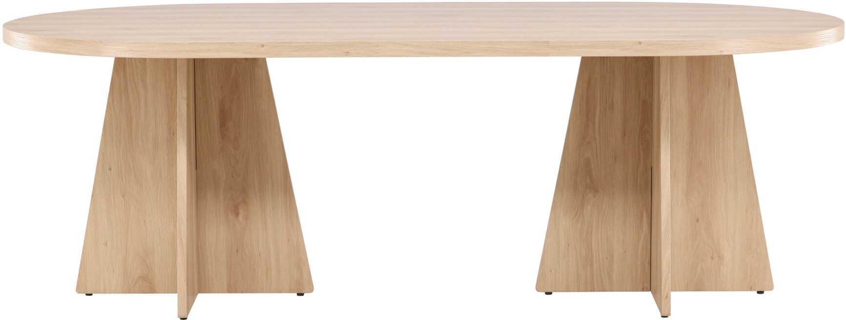 Esstisch VENTURE HOME "Bootcut, rechteckiger Esstisch 230 × 115 cm in warmer Naturoptik", braun (natur, natur), B:115cm H:76cm T:115cm, Tische, Esstisch, Esszimmertisch, MDF, 3D-Papier, rechteckig, geräumig, einladend natur, natur B/H/T: 115cm x 76cm x 11
