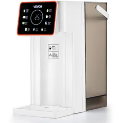 VEVOR Instant-Heißwasserspender, kochend heißer Wasserspender mit 6 einstellbaren Temperaturen & 8 Wassermengen & 3 L abnehmbarem Wassertank, schnelles Aufheizen mit Touchscreen und Kindersicherung